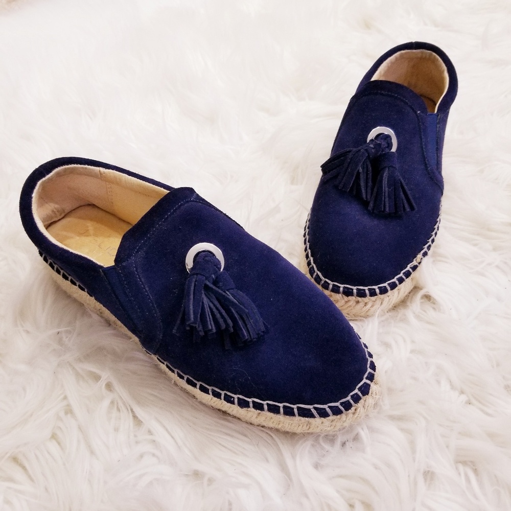 Anthropologie J Slide Rosa Tassel Espadrilles